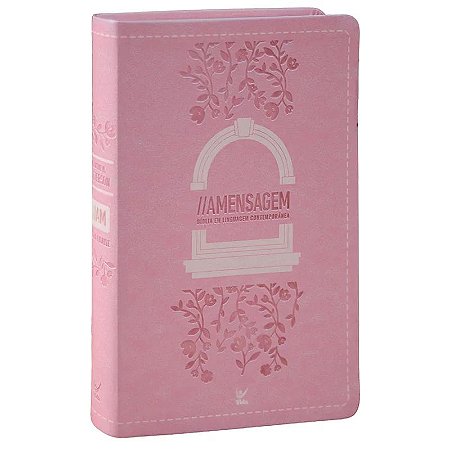 Bíblia A Mensagem, Letra Gigante, Capa Luxo Rosa