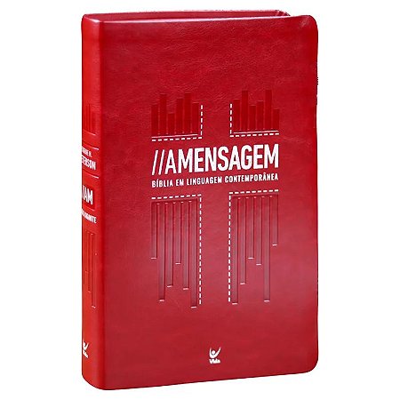 Bíblia A Mensagem, Letra Gigante, Capa Luxo Vermelha