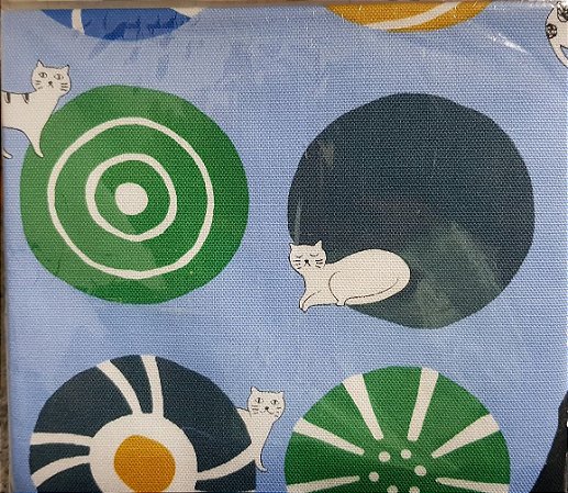 Bolas/Cats. Alg + Linho Japonês.  (50x55cm)