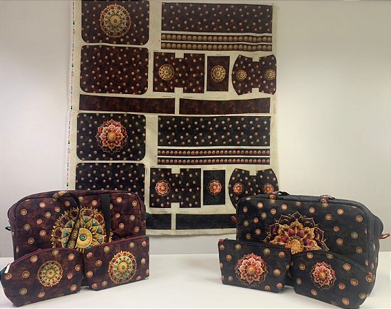 Bolsa Mandala Estrela - Painel Faça Você Mesmo. Tecido Digital 100%Algodão