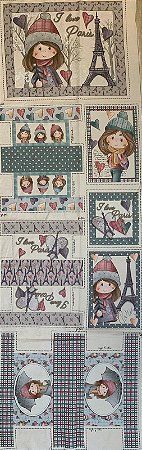 Bloco/Necessaire Paris. Painel Digital 100%Alg.
