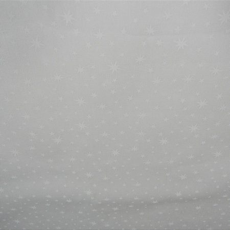 Tecido Branco Estampado Estrela. 50x140cm