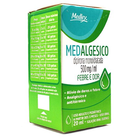 DIPIRONA 20ML GTS MEDALGESICO - MEDLEY