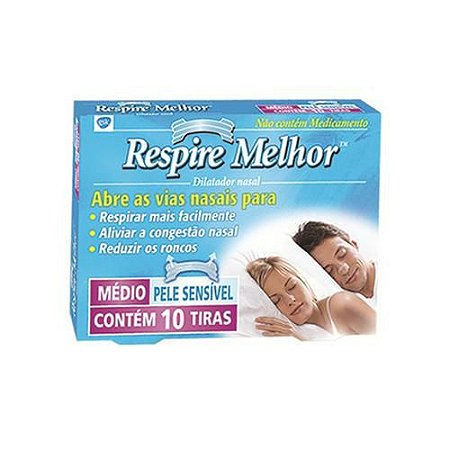 RESPIRE MELHOR PELE Sensivel C/10 TIRAS (seca)