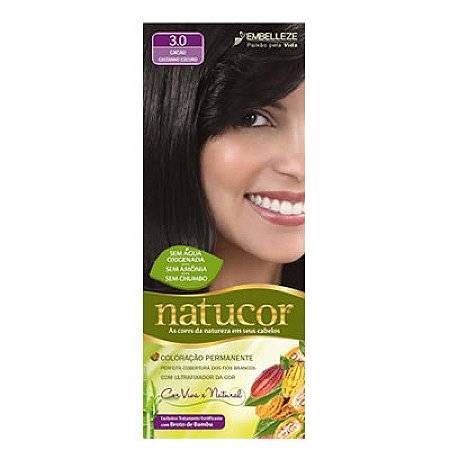 TINTURA NATUCOR KIT 3.0 CASTANHO ESCURO