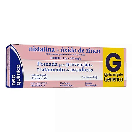 NISTATINA+OXIDO DE ZINCO PDA 60G NEO QUIMICA