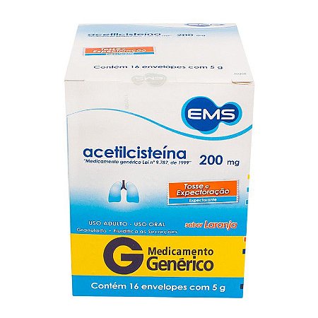 ACETILCISTEINA 200MG 16ENV - EMS