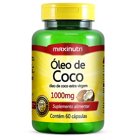 OLEO DE COCO 1000MG COM 60CAPS MAXINUTRI