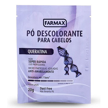 FARMAX PO DESCOLORANTE PARA CABELOS 20G QUERATINA