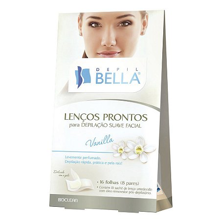 FOLHAS PRONT.FACIAL DEPIL BELLA 16FLS VANILLA