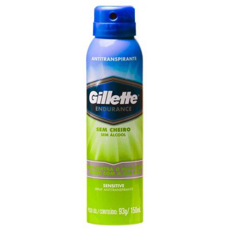 Desodorante Gillette Aerosol Endurance Sensitive 150mL