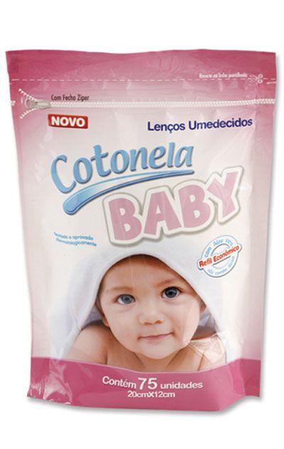 Lenco Umedecido Cotonela Baby  Refil c/ 75 unid. Rosa