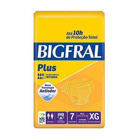 Fralda Bigfral Plus XG Adulto c/7 Unidades