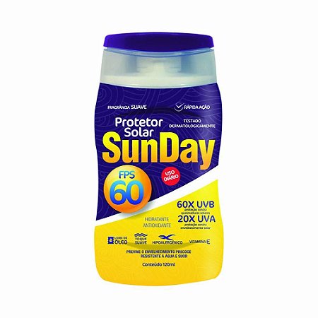 PROTETOR SOLAR SUN DAY FPS 60 120ML
