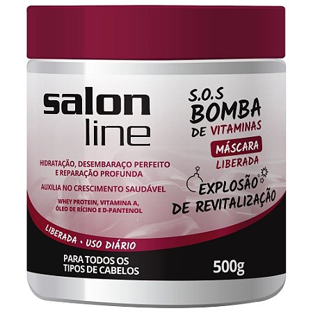 Máscara Salon Line  SOS Bomba de Vitaminas Liberada 500g