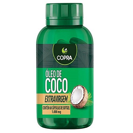 OLEO DE COCO EXTRA VIRGEM 1000MG 60CPS - COPRA