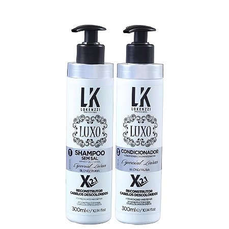 kit Lokenzzi Luxo Shampoo e Condicionador 300ml cada