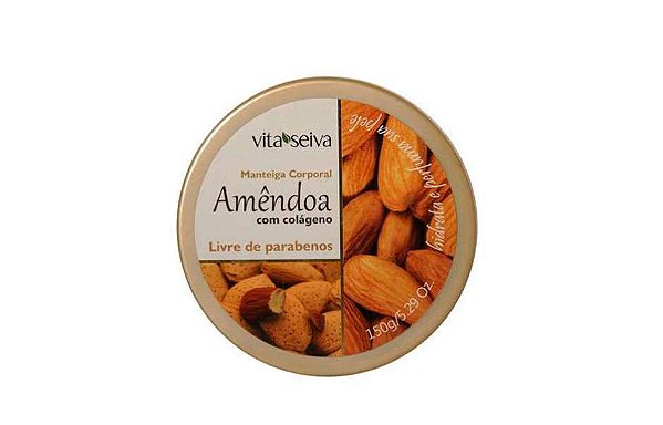 MANTEIGA CORPORAL AMENDOA COM COLAGENO 150G VITA SEIVA