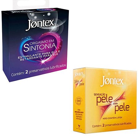 kit preservativo jontex Sintonia e pele com pele