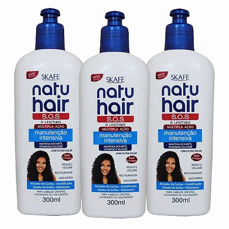 Kit Natu Hair Creme Sem Enxágue S.O.S Manutenção Intensiva