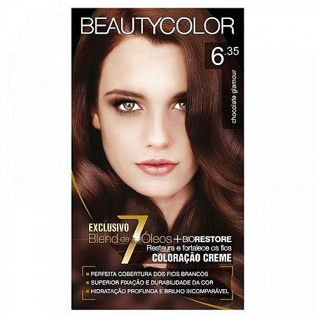 Tintura Beauty Color Sem Amônia 6.35 Chocolate Glamour