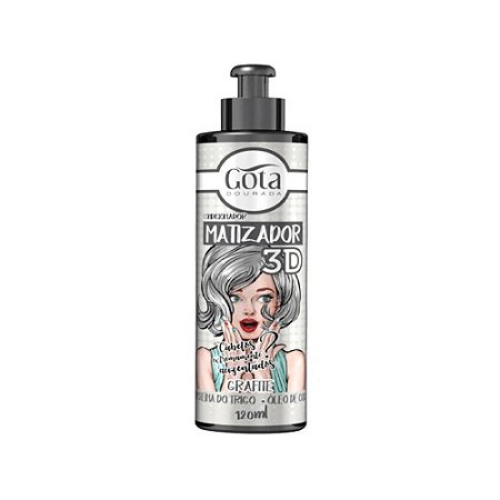 CONDICIONADOR MATIZADOR 3D GRAFITE 120ML - GOTA DOURADA