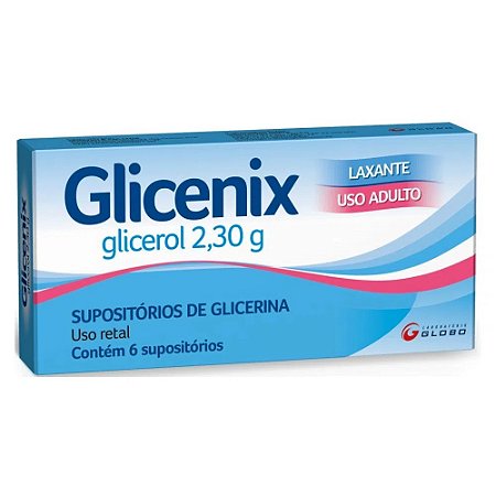 Glicenix Supositório de Glicerina Uso Adulto 6un