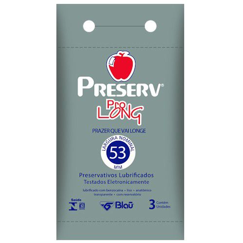 Preservativo Preserv Bolso c/ 3 PRO LONG