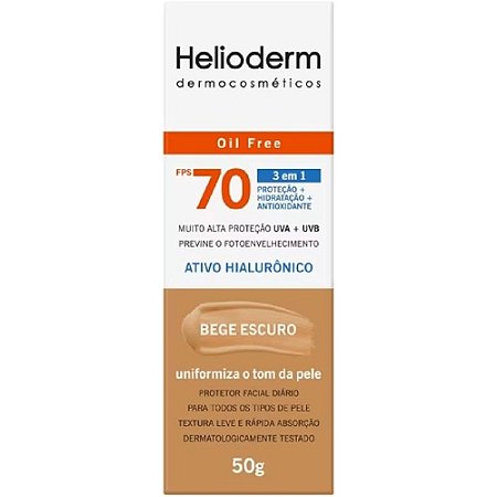 HELIODERM FACIAL FPS 70 50G BEGE ESCURO