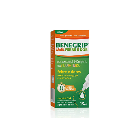 BENEGRIP MULTI FEBRE E DOR GOTAS 15ML