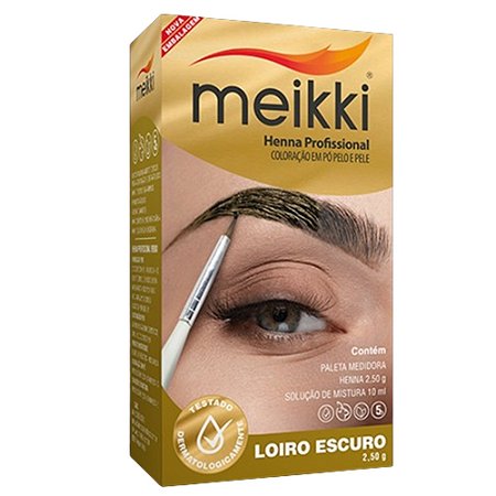 MEIKKI HENNA PARA SOBRANCELHAS LOURO ESCURO 1,25G