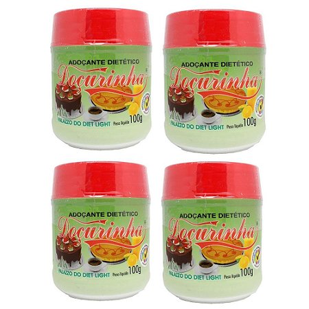 ADOCANTE DIETETICO DOCURINHA 100GR - KIT COM 4 UNIDADES