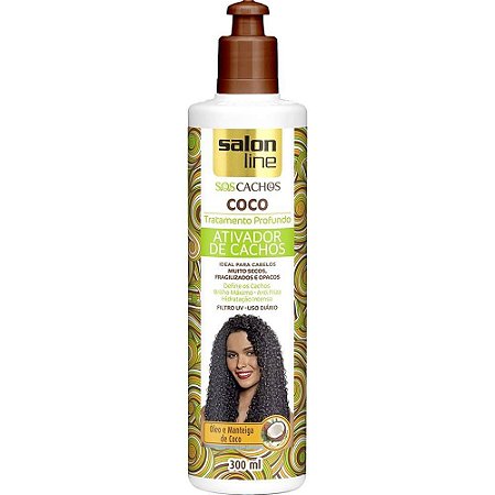 ATIVADOR DE CACHOS SALON LINE SOS CACHOS COCO 300ML