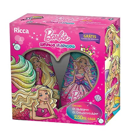 kit Belliz Barbie Reinos Magicos sh+cond 250ml cada