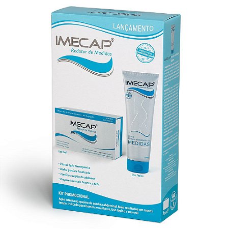 IMECAP REDUTOR DE MEDIDAS 60 CAPS + GEL CREME 250G