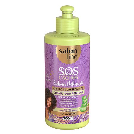 Creme pentear Salon Line SOS Cachos Babosa e karite 300ml