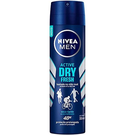 DESODORANTE NIVEA AEROSOL 150ML MEN ACTIVE DRY FRESH