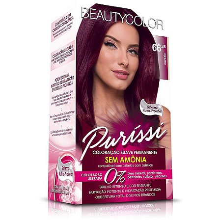 TINTURA BEAUTY COLOR PURISSI SEM AMONIA 66.26 MARSALA