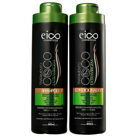 KIT EICO SHAMPOO+CONDICIONADOR COCO 800ML CADA