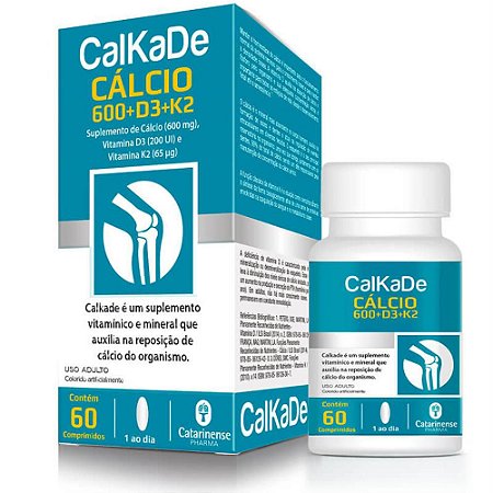 CALKADE CALCIO 600MG+D3+K2 60CPR CATARINENSE