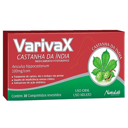 CASTANHA DA INDIA - VARIVAX 100MG  30CPR