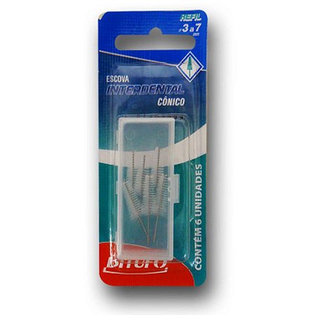 REFIL INTERDENTAL CONICA 3 A 7MM - BITUFO