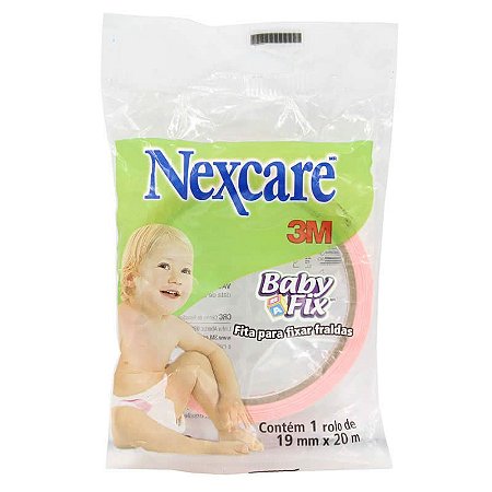 Fita Crepe Baby Fix Rosa Mexcare 3M 19mm X 20m