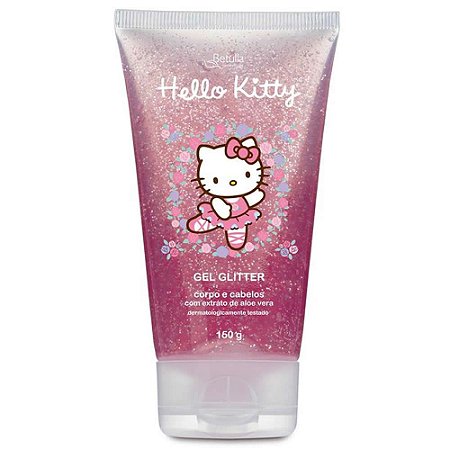 GEL INFANTIL CABELO E CORPO GLITTER HELLO KITTY 180GR