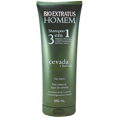 BIO EXTRATUS HOMEM SHAMPOO 3 EM 1 250ML