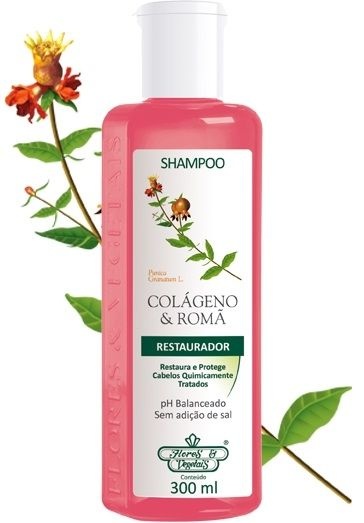 Shampoo Flores e Vegetais Colágeno e Romã 300ml