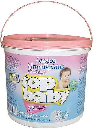 Lenço Umedecidos Top Baby rosa 450 und