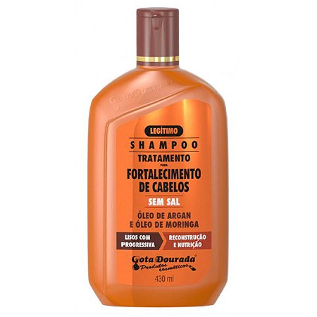 Shampoo Óleo de Argan e Moringa 430ml - Gota Dourada