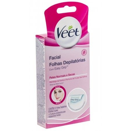 Veet Cera Fria Depilatória Facial c/ 12 Pele Normal