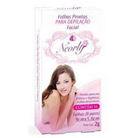 NEORLY FOLHAS PRONTAS PARA DEPILACAO FACIAL 16UN